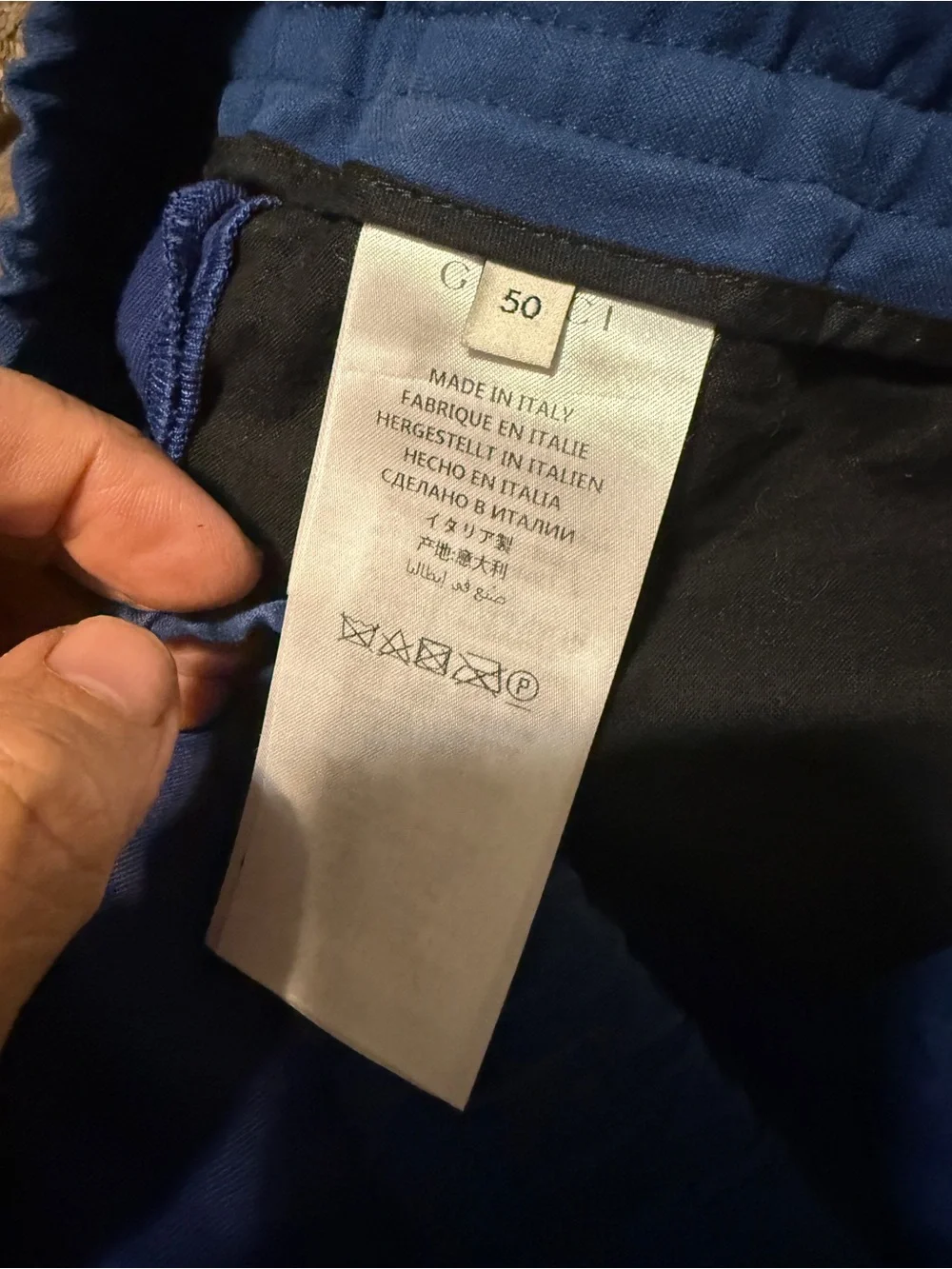 Gucci Men's Royal Blue Drawstring Joggers
